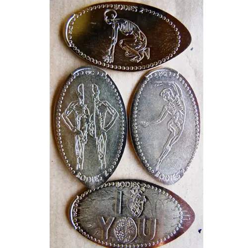 Bodies Kiállítás szuvenir érmék