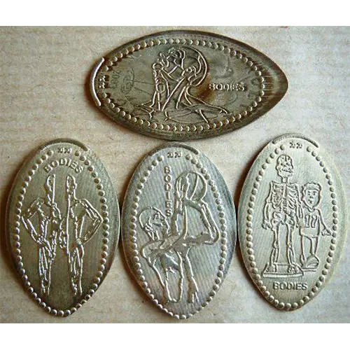 Bodies Kiállítás - préselt emlékérmék