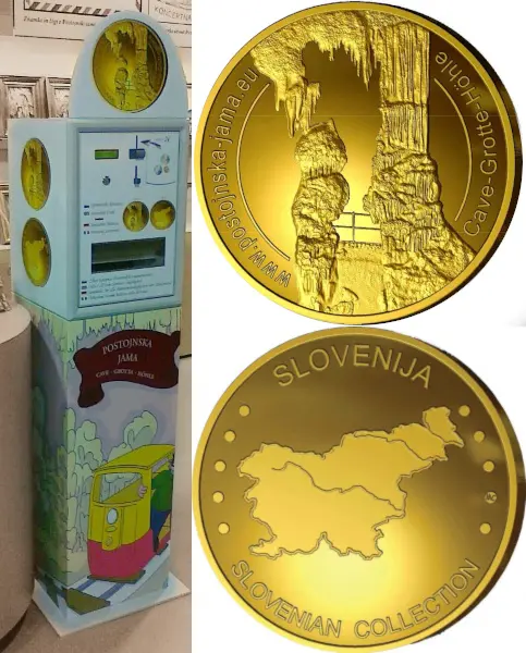 Postojnai barlang gyűjtői érme design
