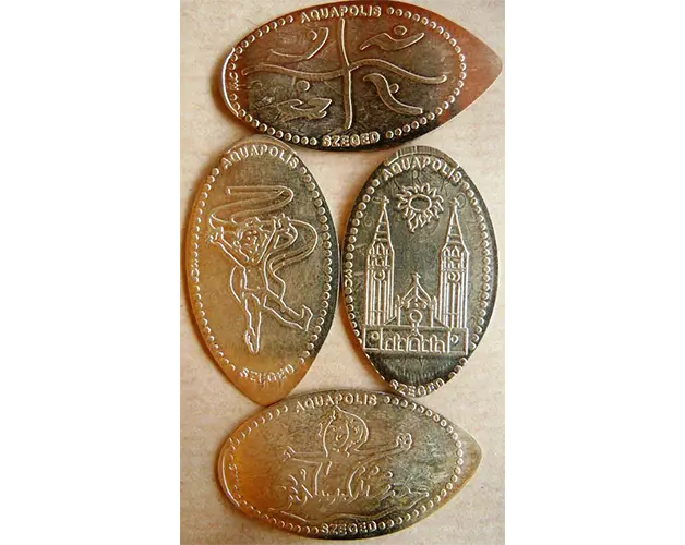 Aquapolis, Szeged, préselt szuvenir érme