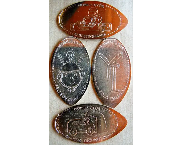Mobilis, Győr, nyújtott szuvenir érmék